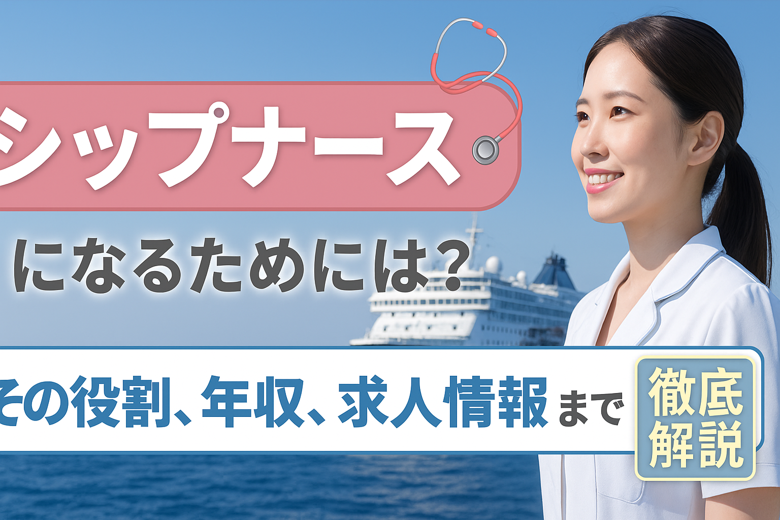 シップナースになるためには？その役割と年収、求人情報まで徹底解説